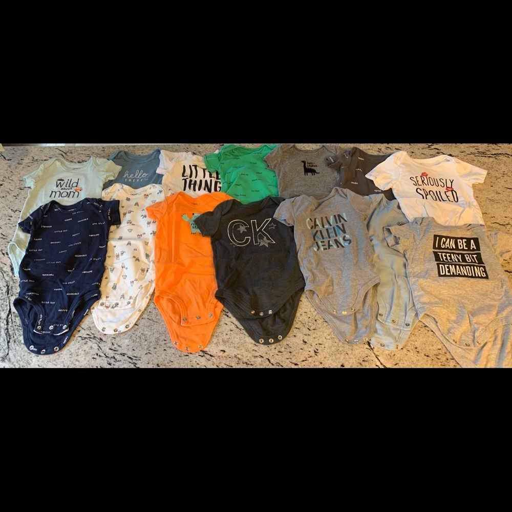 14 like new 9 month onesies